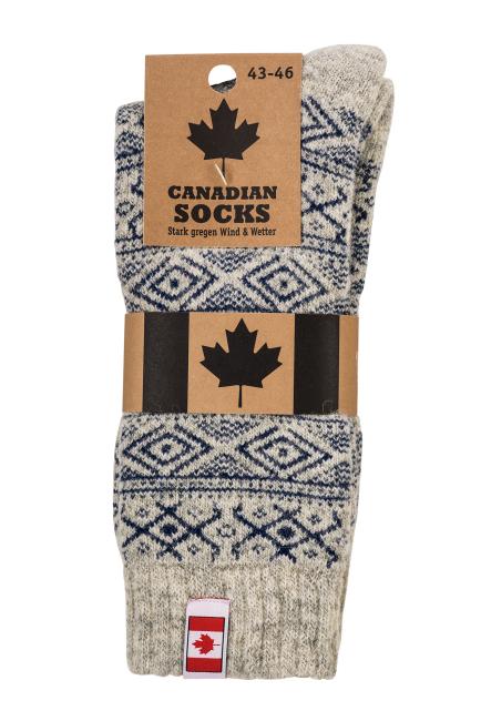 2 Paar TippTexx 24 Canadian Socks THERMO-Wollsocken